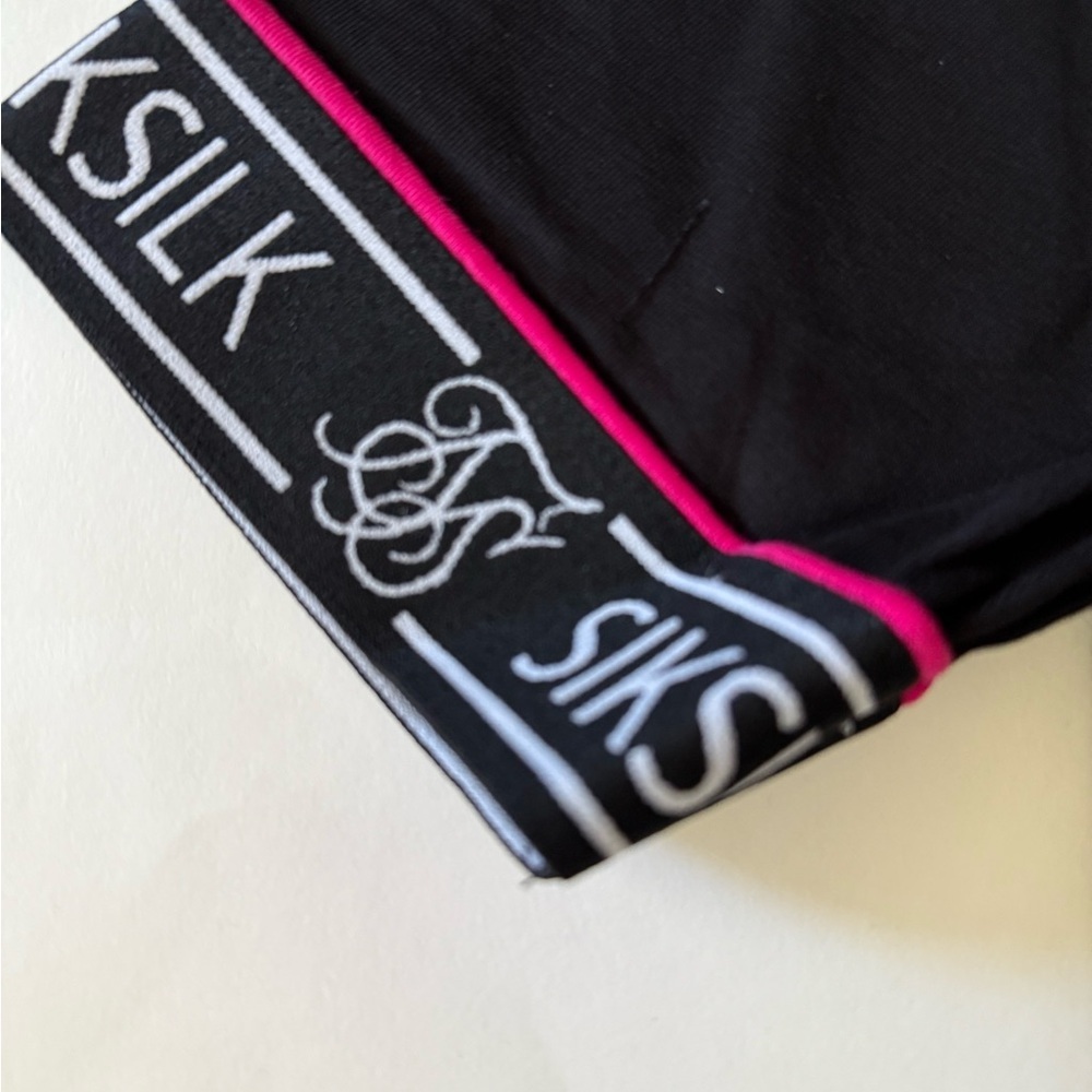 Siksilk Black Crop Top with Embroidered logo Size XS - Picture 4 of 4